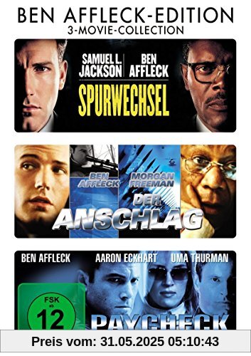 Ben Affleck Edition : Spurwechsel - Der Anschlag - Paycheck - 3DVD Box von John Woo