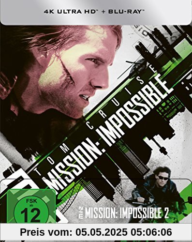 M:I-2 - Mission: Impossible 2 (4K Ultra HD) (+ Blu-ray) limitiertes Steelbook (exklusiv bei Amazon.de) von John Woo