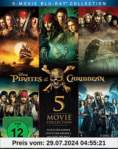Pirates of the Caribbean 1-5 Box [Blu-ray] von Johnny Depp
