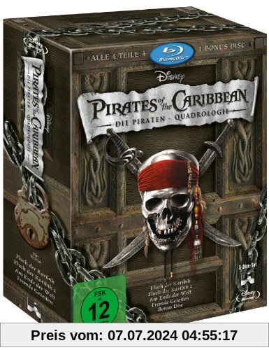 Pirates of the Caribbean - Die Piraten-Quadrologie  (5 Blu-Rays) [Blu-ray] von Johnny Depp