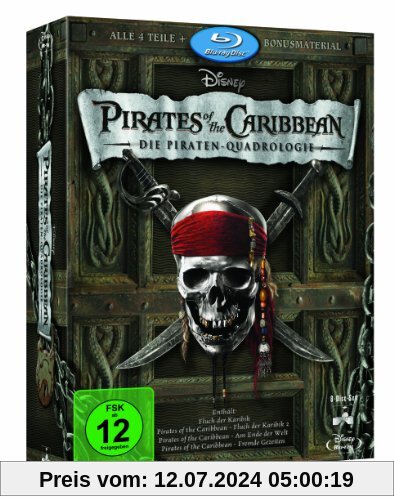 Pirates of the Caribbean - Die Piraten-Quadrologie  (8 Blu-Rays) [Blu-ray] von Johnny Depp