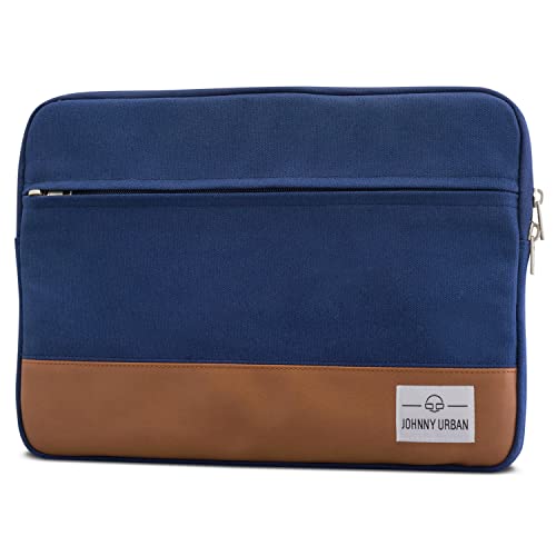 Johnny Urban Laptophülle 13-13.3 Zoll Blau Canvas Laptop Sleeve Laptoptasche Hülle für Surface Book, Acer, Asus, Samsung, Dell, Toshiba UVM. - 13/13.3" Notebook Tasche aus Baumwolle von Johnny Urban