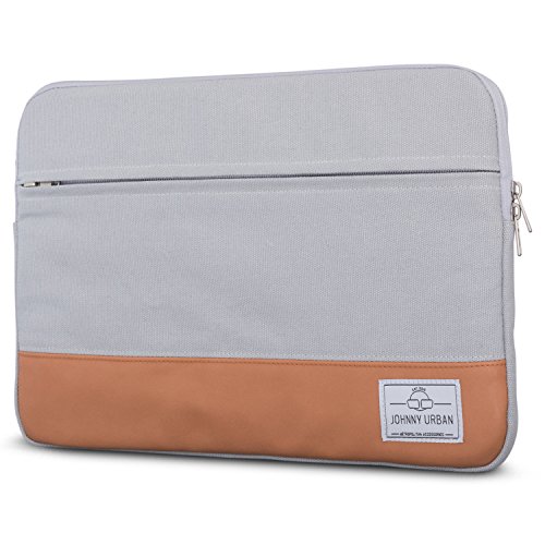 Johnny Urban Laptophülle 15-15.6 Zoll Grau Canvas Laptop Sleeve 15-15.6" Schutzhülle Laptoptasche Hülle Case für Dell HP ASUS Acer Lenovo uvm. - Notebook Tasche aus Baumwolle von Johnny Urban