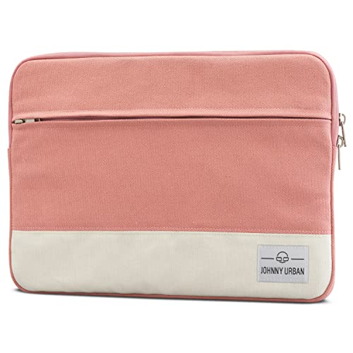 Laptophülle 13-13.3 Zoll Rosa - Johnny Urban Canvas Laptop Sleeve Laptoptasche Hülle für Surface Book, Acer, Asus, Samsung, Dell, Toshiba UVM. - 13/13.3" Notebook Tasche aus Baumwolle von Johnny Urban