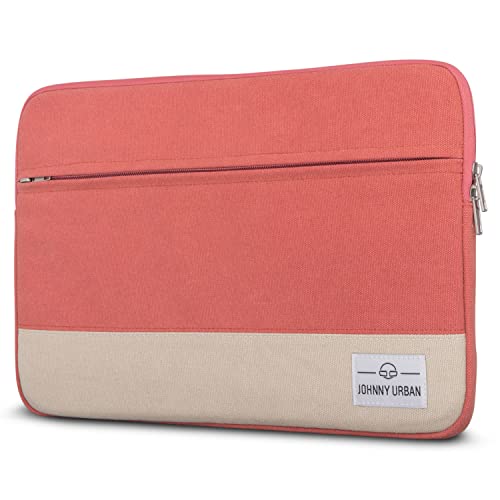 Laptophülle 13-13.3 Zoll Rot - Johnny Urban Canvas Laptop Sleeve Laptoptasche Hülle für Surface Book, Acer, Asus, Samsung, Dell, Toshiba UVM. - 13/13.3" Notebook Tasche aus Baumwolle von Johnny Urban