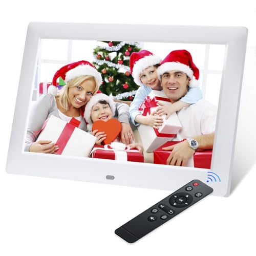 10.5 Zoll Digitaler Bilderrahmen 1280x800P Elektronischer Bilderrahmen Music Photo Video Player mit Fernbedienung/Multi-Diashow/Kalender/Uhr Alarmfunktion Weiß, Unterstützt Uhr/USB/SD-Karte 10.5 Zoll Digitaler Bilderrahmen 1280x800P Elektronischer Bilderrahmen Music Photo Video Player mit Fernbedienung/Multi-Diashow/Kalender/Uhr Alarmfunktion Weiß, Unterstützt Uhr/USB/SD-Karte von Johnziny
