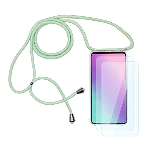 JoiCase Handyhülle für Samsung Galaxy S21 Ultra mit Einstellbar Necklace Band Transparent Silikon Acry Hülle, Panzerglas Schutzfolie - Hellgrün JoiCase Handyhülle für Samsung Galaxy S21 Ultra mit Einstellbar Necklace Band Transparent Silikon Acry Hülle, Panzerglas Schutzfolie - Hellgrün von JoiCase