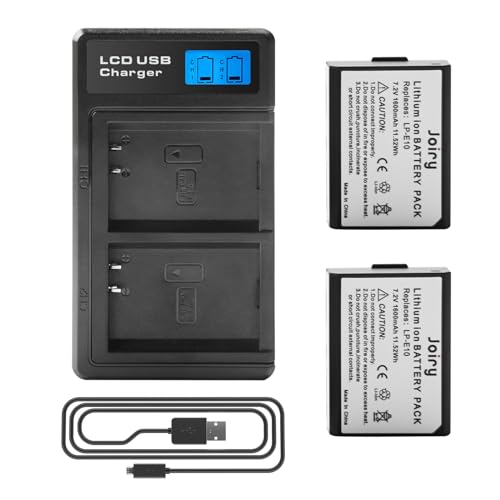 2 X LP-E10 Ersetzt Akku und LCD Dual Ladegerät Kompatibel mit Canon EOS 1100D, 1200D, 1300D, 2000D EOS Rebel T3, T5, T6，Kiss X50, Kiss X70 Digital SLR Camera von Joiry