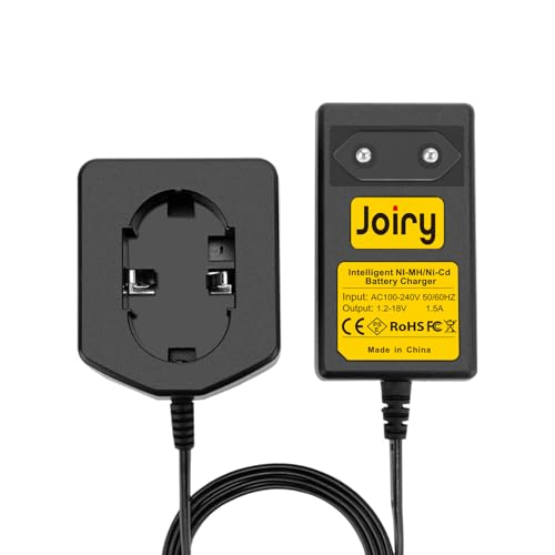 Joiry 1,2V-18V Akku Ladegerät UC18YG Kompatibel mit Hitachi Akku NI-MH/NI-Cd 7,2V 9,6V 12V 14,4V 18V Pod Akku (Nicht für Li-Ionen Akkus) von Joiry