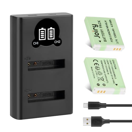 Joiry 2X NB-6L NB-6LH Ersatzakku und Smart LCD Display Dual USB-Ladegerät für Canon Powershot SX710, SX700 HS, S95, SX280 HS, SX540 HS, S120, SX520 HS, SX600 HS, SX610 HS, SX520 HS, IXY 10S Kameras Joiry 2X NB-6L NB-6LH Ersatzakku und Smart LCD Display Dual USB-Ladegerät für Canon Powershot SX710, SX700 HS, S95, SX280 HS, SX540 HS, S120, SX520 HS, SX600 HS, SX610 HS, SX520 HS, IXY 10S Kameras von Joiry