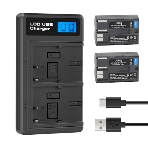 Joiry BP-511 BP-511A Ersatzakku (2 Stück) und Smart LED Dual USB Ladegerät für Canon EOS 40D, 30D, 5D, 20D, 300D, D60, 10D, PowerShot Pro1, G6, G5, G3, G2, G1, Pro90 is von Joiry