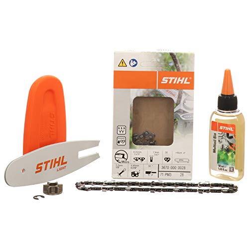 Joist Kettensägenteile - Ersatzteile-Set für Kettensägen - Führungsschiene, Kette, Kettenschutz, Kettenrad und Multioil Bio für STIHL GTA 26 Joist Kettensägenteile - Ersatzteile-Set für Kettensägen - Führungsschiene, Kette, Kettenschutz, Kettenrad und Multioil Bio für STIHL GTA 26 von Joist