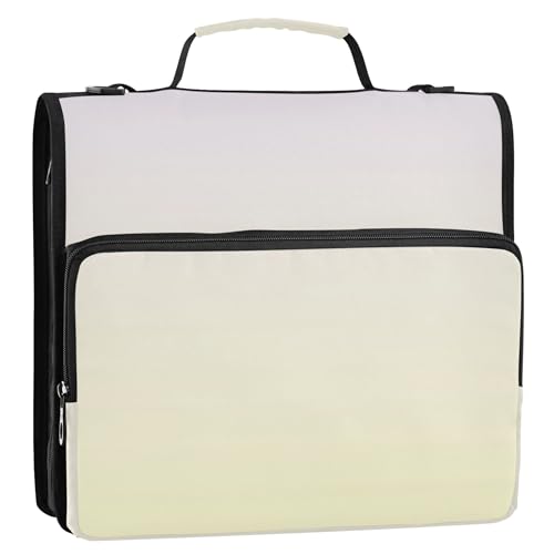 3,8 cm große Ordner, 3 Ringe, strapazierfähig, Magnolien-Cremefarben, Farbverlauf, Ombré-Reißverschluss, Ordner, Organizer, Schulmappe mit Schultergurt, Reiseportfolio und Etui, Ringordnerhalter 3,8 cm große Ordner, 3 Ringe, strapazierfähig, Magnolien-Cremefarben, Farbverlauf, Ombré-Reißverschluss, Ordner, Organizer, Schulmappe mit Schultergurt, Reiseportfolio und Etui, Ringordnerhalter von Joitme