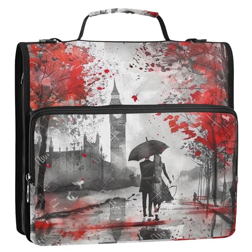 London Painting Big Ben 3,8 cm 3-Ring-Ordner, D-Ring-Reißverschluss, Ordner, Schulordner, Tasche mit Schultergurt, mehrere Taschen, große Portfolio-Mappe London Painting Big Ben 3,8 cm 3-Ring-Ordner, D-Ring-Reißverschluss, Ordner, Schulordner, Tasche mit Schultergurt, mehrere Taschen, große Portfolio-Mappe von Joitme
