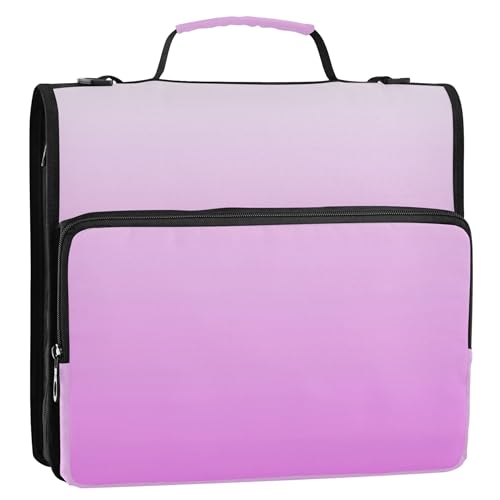 Magnolia Lavendel Magenta Farbverlauf 3 Ringbücher 3,8 cm D-Ring Reißverschluss Ordner Organizer Mittelschule Ordner Tasche mit Gurt Aufbewahrung Portfolio-Ordner mit Griff Magnolia Lavendel Magenta Farbverlauf 3 Ringbücher 3,8 cm D-Ring Reißverschluss Ordner Organizer Mittelschule Ordner Tasche mit Gurt Aufbewahrung Portfolio-Ordner mit Griff von Joitme
