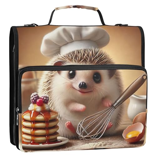 Sweet Igel, Backzeit, Reißverschluss, Ordner, Organizer, 3,8 cm, D-Ring, Mittelschule, Tasche mit Gurt, Aufbewahrung, Portfolio-Etui mit Griff Sweet Igel, Backzeit, Reißverschluss, Ordner, Organizer, 3,8 cm, D-Ring, Mittelschule, Tasche mit Gurt, Aufbewahrung, Portfolio-Etui mit Griff von Joitme