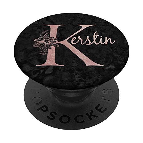 Kerstin Name Personalized Pink Rose on Black Design PopSockets PopGrip: Ausziehbarer Sockel und Griff für Handys/Tablets mit Tauschbarem Top Kerstin Name Personalized Pink Rose on Black Design PopSockets PopGrip: Ausziehbarer Sockel und Griff für Handys/Tablets mit Tauschbarem Top von Jojojax Custom Names