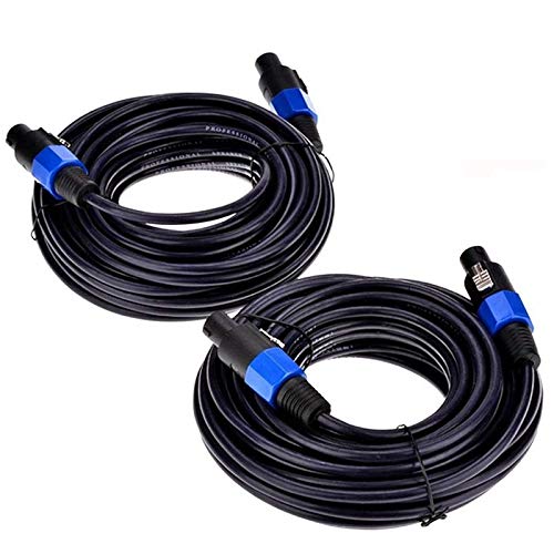 Jojomino Speakon--Speakon-Kabel, 12 Gauge, AWG-Audiokabel, DJ-Lautsprecherkabel mit Drehverschluss, 2 Stück von Jojomino