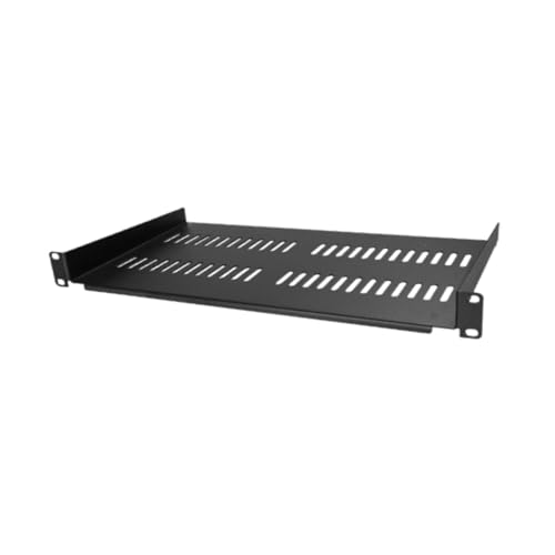 1U Server-Rack-Regal, 25,4 cm tief, robuste Stahlhalterung für 48,3 cm Netzwerkschrank, Computer-Rack-Montage 1U Server-Rack-Regal, 25,4 cm tief, robuste Stahlhalterung für 48,3 cm Netzwerkschrank, Computer-Rack-Montage von Jojomis