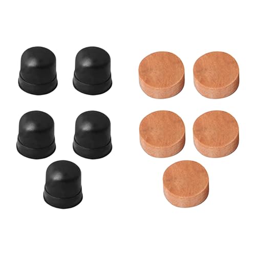 Jojomis 5 x Posaunen-Spuckventil-Korken mit Kork-Pad – Premium-Kork-Silikon-Pads für Trompete, Kornett und Posaune, Schalldämmung, einfache Installation von Jojomis