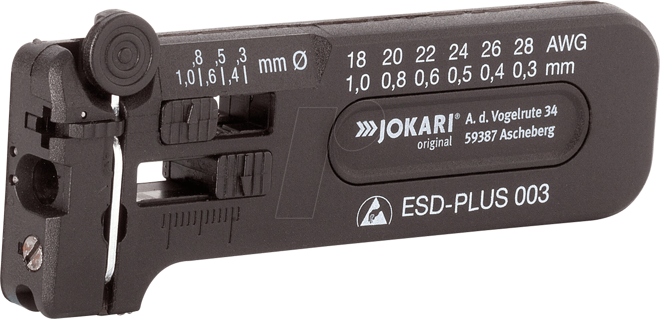 JOK 40 029 - Abisolierwerkzeug, ESD-Plus 003, 34 mm, 0,3-1,0 mm Ø von Jokari