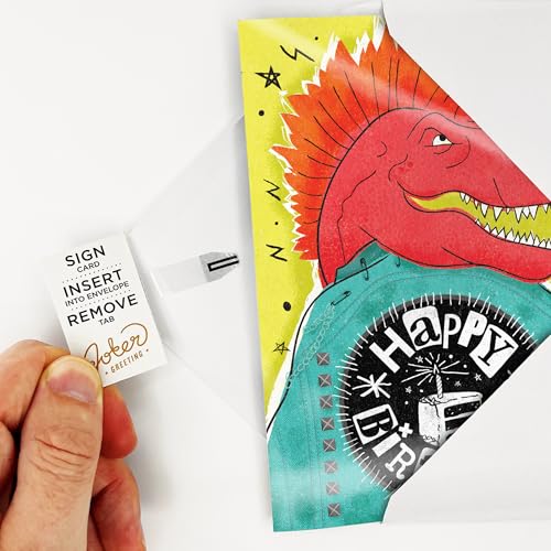 Joker Greeting Endless Happy Birthday Prank Card Nonstop Punk Rock Birthday Singing Card with Glitter - Double Prank - Guaranteed Laughter! Dinausor - T. Rex - Drums Joker Greeting Endless Happy Birthday Prank Card Nonstop Punk Rock Birthday Singing Card with Glitter - Double Prank - Guaranteed Laughter! Dinausor - T. Rex - Drums von Joker Greeting