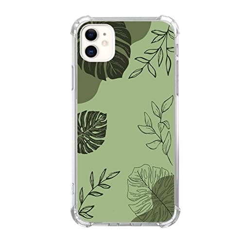 Joktruay Grüne ästhetische Pflanze Handyhülle Kompatibel mit iPhone 11, Boho Grüne Blätter Trendige Coole Mädchen Junge Hülle für iPhone 11, Silikon Stoßfest TPU Bumper Case Joktruay Grüne ästhetische Pflanze Handyhülle Kompatibel mit iPhone 11, Boho Grüne Blätter Trendige Coole Mädchen Junge Hülle für iPhone 11, Silikon Stoßfest TPU Bumper Case von Joktruay