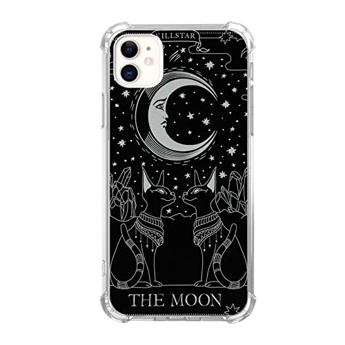 Joktruay The Moon Tarot Handyhülle Kompatibel mit iPhone 11, Schwarze Katze und Mond Hülle für iPhone 11, Einzigartige trendige TPU Bumper Case für Männer Frauen Joktruay The Moon Tarot Handyhülle Kompatibel mit iPhone 11, Schwarze Katze und Mond Hülle für iPhone 11, Einzigartige trendige TPU Bumper Case für Männer Frauen von Joktruay