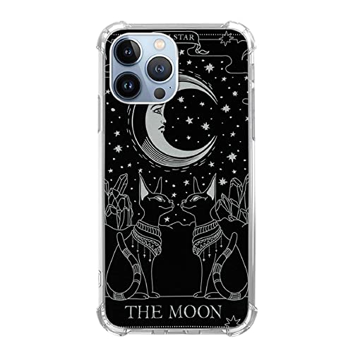 Joktruay The Moon Tarot Handyhülle kompatibel mit iPhone 14 Pro, schwarze Katze und Mond Hülle für iPhone 14 Pro, einzigartige trendige TPU-Bumper für Männer und Frauen Joktruay The Moon Tarot Handyhülle kompatibel mit iPhone 14 Pro, schwarze Katze und Mond Hülle für iPhone 14 Pro, einzigartige trendige TPU-Bumper für Männer und Frauen von Joktruay