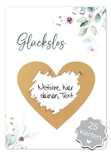 Joli Coon 25 Rubbellose selber machen - Personalisierte Geschenke oder Gutschein Karte Geburtstag - Valentinstags-Karte von Joli Coon