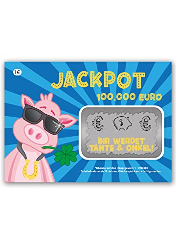 Joli Coon Lotto Jackpotlos - Ihr werdet Tante und Onkel - Schwangerschaft verkünden mit Scherzlosen von Joli Coon