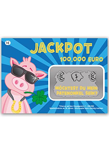 Joli Coon Lotto Jackpotlos - Möchtest du mein Patenonkel werden - Patenonkel fragen mit Scherzlosen von Joli Coon