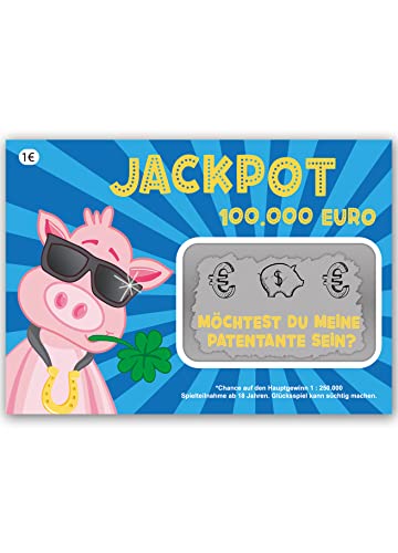 Joli Coon Lotto Jackpotlos - Möchtest du meine Patentante werden - Patentante fragen mit Scherzlosen von Joli Coon