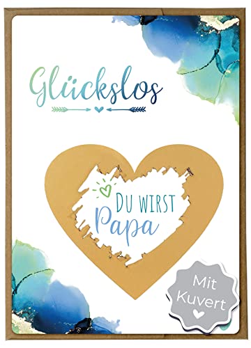 Joli Coon Rubbelkarte Du wirst Papa mit Kuvert - Schwangerschaft verkünden Papa mit Rubbelkarten von Joli Coon