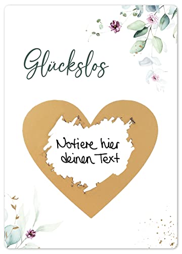 Joli Coon Rubbellos selber machen - Personalisierte Geschenke oder Gutschein Karte Geburtstag - Valentinstags-Karte von Joli Coon