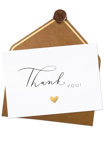 JoliCoon Thank you card - A6 with nature envelop and wax seal - Thank you cards von Joli Coon