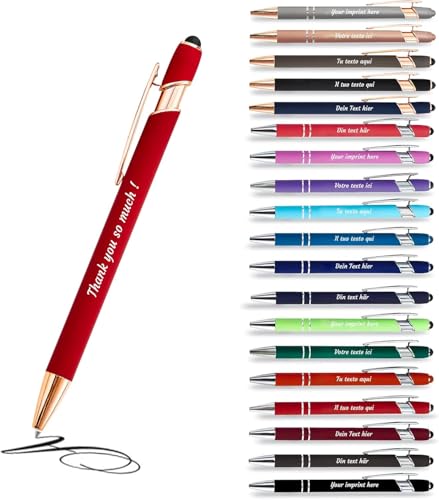 Jolis Papiers - x1 - Stift personalisiert 2 in 1 - Personalisiert Kugelschreiber mit Gravur I Rosegold-metall I in Geschenketui I Softtouch Feeling I schwarz schreiben I integrierter Stylus Jolis Papiers - x1 - Stift personalisiert 2 in 1 - Personalisiert Kugelschreiber mit Gravur I Rosegold-metall I in Geschenketui I Softtouch Feeling I schwarz schreiben I integrierter Stylus von Jolis Papiers