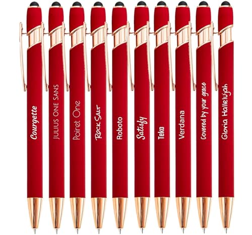 Jolis Papiers - x10 - Stift personalisiert 2 in 1 - Personalisiert Kugelschreiber mit Gravur I Rosegold-metall I Softtouch Feeling I schwarz schreiben I integrierter Stylus Jolis Papiers - x10 - Stift personalisiert 2 in 1 - Personalisiert Kugelschreiber mit Gravur I Rosegold-metall I Softtouch Feeling I schwarz schreiben I integrierter Stylus von Jolis Papiers