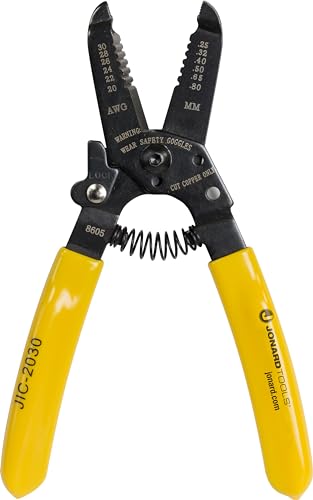 Jonard Tools JIC-2030 Wire Stripper and Cutter, 20-30 AWG, 6-3/4" Length, Black Oxide Finish von Jonard Tools