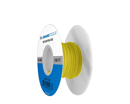 Jonard Tools R26Y-0100 Gelbe isolierte Kynar-Kupferdrahtrolle, 26 AWG, 100 Fuß Länge Jonard Tools R26Y-0100 Gelbe isolierte Kynar-Kupferdrahtrolle, 26 AWG, 100 Fuß Länge von Jonard Tools