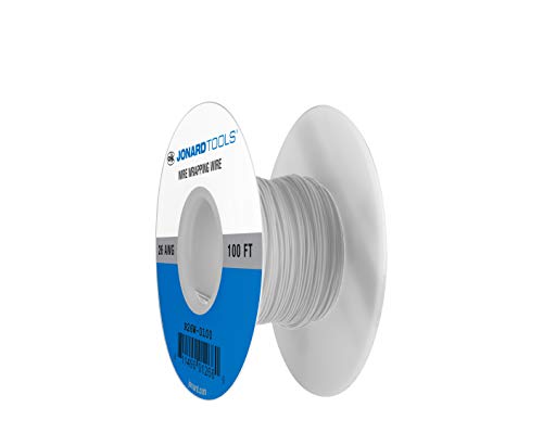 Jonard Tools R28W-0100 Weiße isolierte Kynar-Kupferdrahtrolle, 28 AWG, 100 Fuß Länge Jonard Tools R28W-0100 Weiße isolierte Kynar-Kupferdrahtrolle, 28 AWG, 100 Fuß Länge von Jonard Tools