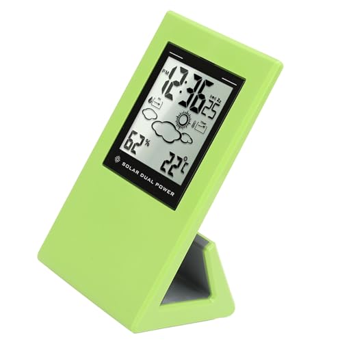 Wetterstation, LCD Display Kleine Digitale Uhr Digitale Uhr mit Temperatur- und Luftfeuchtigkeit Wetterstationen für das Haus der Heimschule (GREEN) von Jonlaki