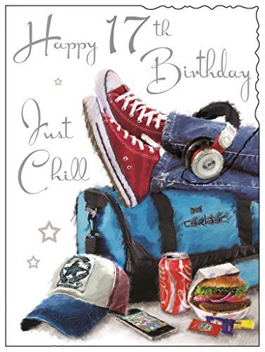 Glückwunschkarte zum 17. Geburtstag – „Happy Birthday, Just Chill“ – Karte von Jonny Javelin