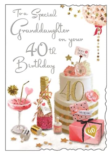 To A Special Granddaughter – zum 40. Geburtstag Karte. von Jonny Javelin