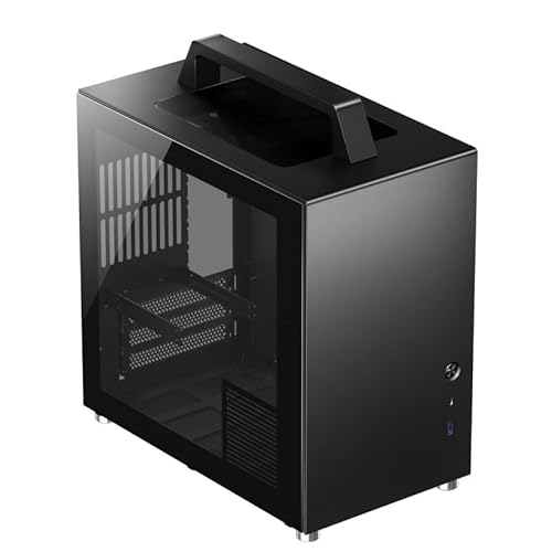 Jonsbo T8 Plus Mini-ITX Gehäuse, Tempered Glass - schwarz Mini-Tower Gaming-Gehäuse, Gehäuse Schwarz von Jonsbo