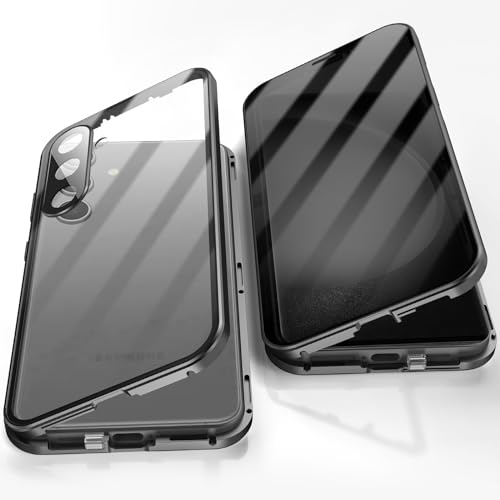 Jonwelsy Anti Peeping Hülle für Samsung Galaxy S24 Plus, 360 Grad Schutz Case, Privatsphäre Gehärtetes Glas Anti-Spähen Cover, Stark Magnetische Adsorption Metallrahmen Handyhülle für S24+ (Schwarz) Jonwelsy Anti Peeping Hülle für Samsung Galaxy S24 Plus, 360 Grad Schutz Case, Privatsphäre Gehärtetes Glas Anti-Spähen Cover, Stark Magnetische Adsorption Metallrahmen Handyhülle für S24+ (Schwarz) von Jonwelsy