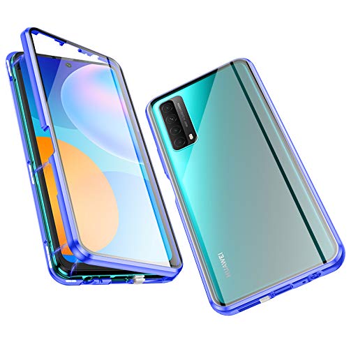 Jonwelsy Hülle für Huawei P Smart 2021, Magnetische Adsorption Metall Stoßstange Flip Cover mit 360 Grad Schutz Doppelte Seiten Transparent Gehärtetes Glas Handyhülle für Huawei P Smart 2021 (Blau) Jonwelsy Hülle für Huawei P Smart 2021, Magnetische Adsorption Metall Stoßstange Flip Cover mit 360 Grad Schutz Doppelte Seiten Transparent Gehärtetes Glas Handyhülle für Huawei P Smart 2021 (Blau) von Jonwelsy