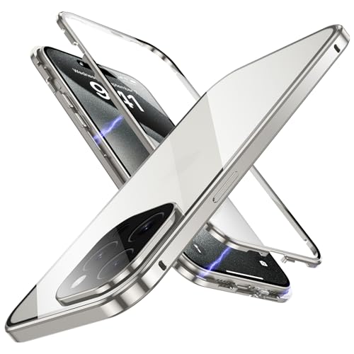 Jonwelsy Hülle für iPhone 15 Pro, 360 Grad Vorne und Hinten Klar Gehärtetes Glas Voller Schutz Magnetische Adsorption Metall Bumper Rahmen mit Sicherheitsschloss Flip Cover für 15 Pro 6.1 Zoll Jonwelsy Hülle für iPhone 15 Pro, 360 Grad Vorne und Hinten Klar Gehärtetes Glas Voller Schutz Magnetische Adsorption Metall Bumper Rahmen mit Sicherheitsschloss Flip Cover für 15 Pro 6.1 Zoll von Jonwelsy