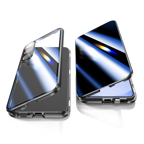 Jonwelsy Schutzhülle für Samsung Galaxy S25, 360 Grad Vorder- und Rückseite, Privatsphäre, gehärtetes Glas, Anti-Spionage-Bildschirm, Anti-Peep-Magnetadsorption, Metall-Stoßfänger mit Objektivschutz Jonwelsy Schutzhülle für Samsung Galaxy S25, 360 Grad Vorder- und Rückseite, Privatsphäre, gehärtetes Glas, Anti-Spionage-Bildschirm, Anti-Peep-Magnetadsorption, Metall-Stoßfänger mit Objektivschutz von Jonwelsy