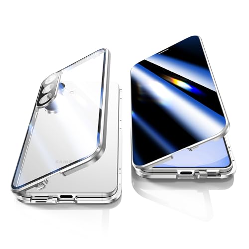 Jonwelsy Schutzhülle für Samsung Galaxy S25, 360 Grad Vorder- und Rückseite, Privatsphäre, gehärtetes Glas, Anti-Spionage-Bildschirm, Anti-Peep-Magnetadsorption, Metall-Stoßfänger mit Objektivschutz Jonwelsy Schutzhülle für Samsung Galaxy S25, 360 Grad Vorder- und Rückseite, Privatsphäre, gehärtetes Glas, Anti-Spionage-Bildschirm, Anti-Peep-Magnetadsorption, Metall-Stoßfänger mit Objektivschutz von Jonwelsy